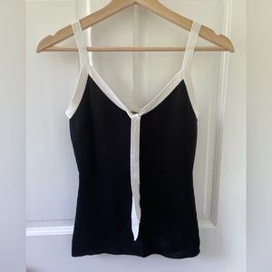 Black and White Knit Tank Top
